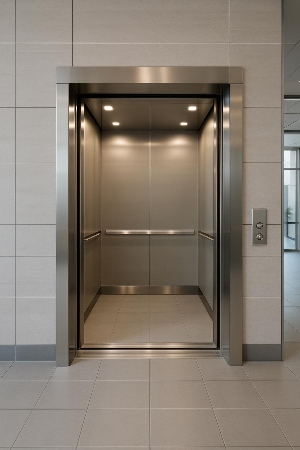 As of today's knowledge cutoff date (December 2023), the image depicts an elevator with a stainless steel frame and door. ...
